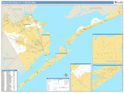 Galveston-Texas City Wall Map Basic Style